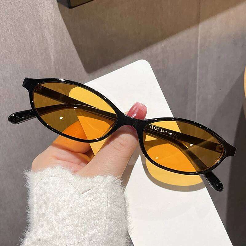 Sexy Small Oval Women's Sunglasses 2025 New Fashion Black Brown Sun Glasses Ladies Shades Trends Summer Unique Eyewear Men Z260306