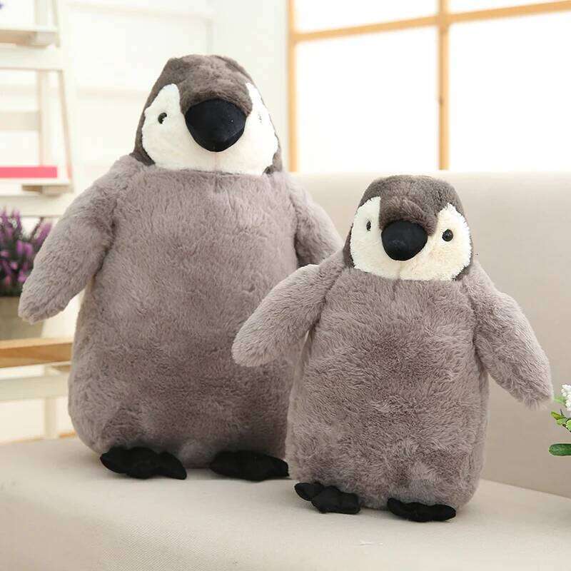 1pc 35cm Plush Grey Penguin Stuffed Animal Kids Filled PP Cotton Soft Girls Toys Pillow Cushion Gift For Children R260908 - view 3