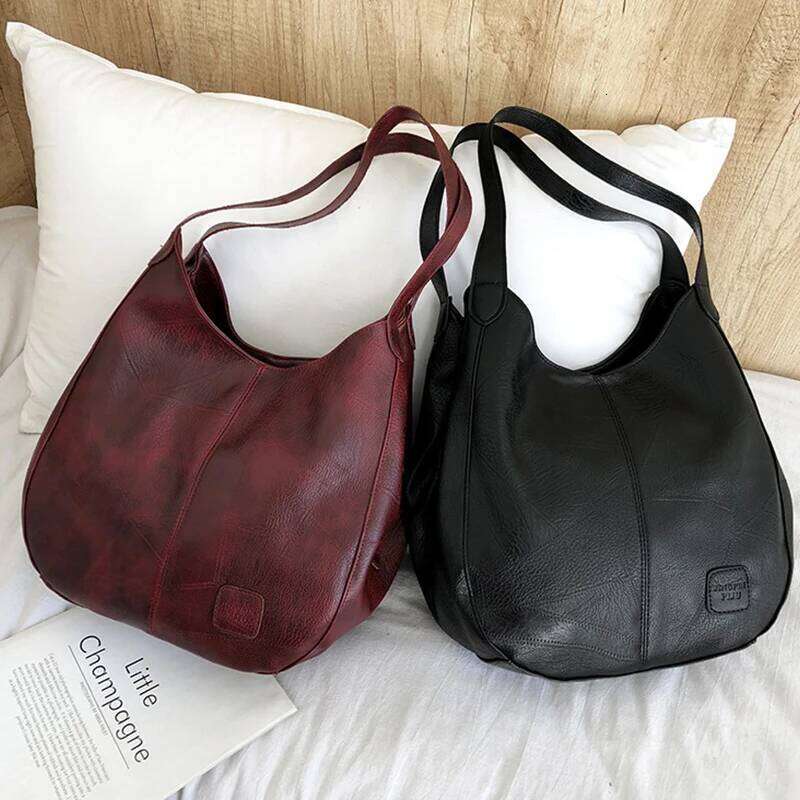 Women Vintage Shoulder Bag Designers PU Leather Handbags Female Luxury Top-handle Hobo Bags Fashion Brand Large Capacity Totes XJ260306