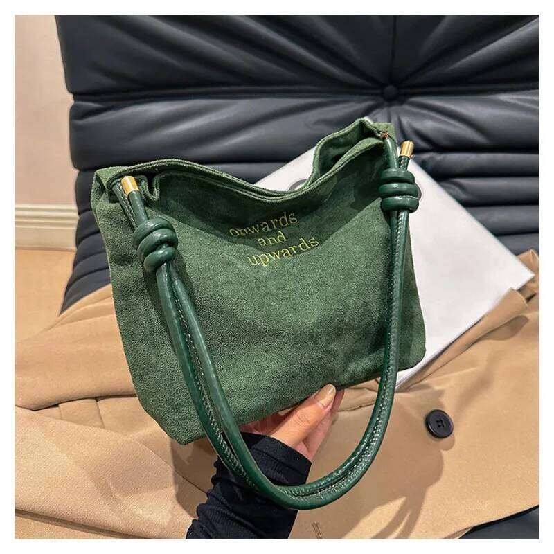 Large Capacity Suede Handbag Rope Buckle DesignAdjustable Straps Crossbody Multicolor Handbags Femalefashion Tote Bag Bolsos XJ260306