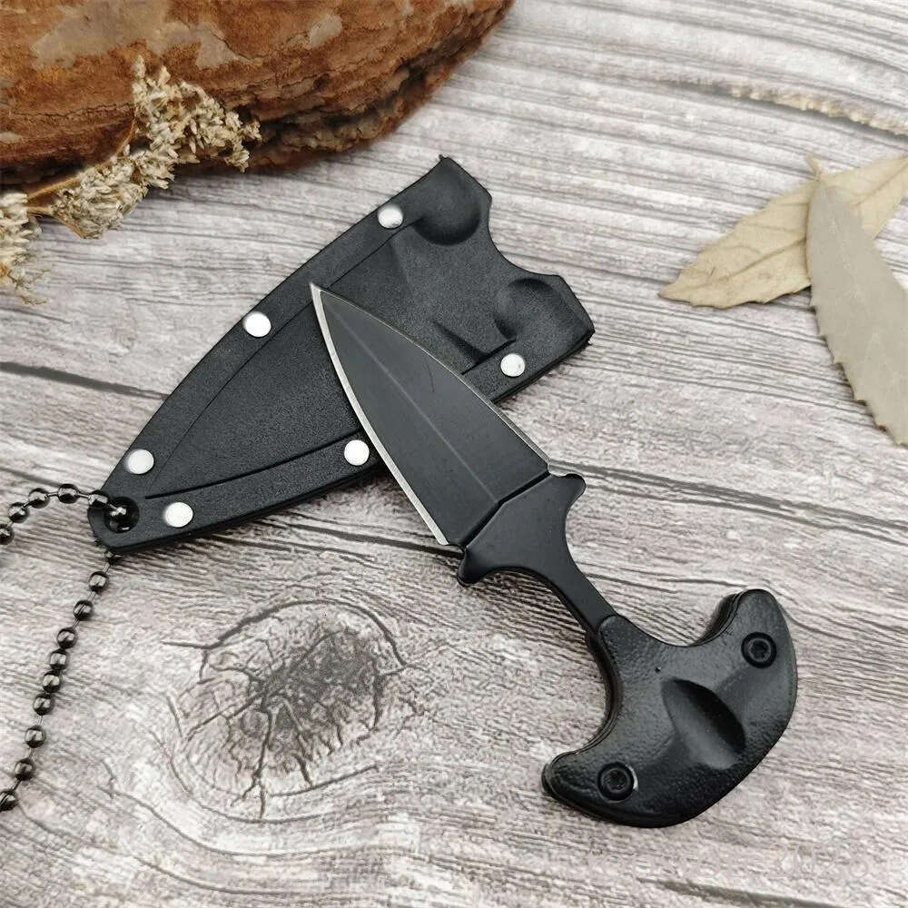 2024 Mini Fixed 440C Blade Aluminium Handle Necklace Outdoor pocket knife Knife Portable Hunting EDC Knives Survival Tool with Sheath 15017 3300 15700