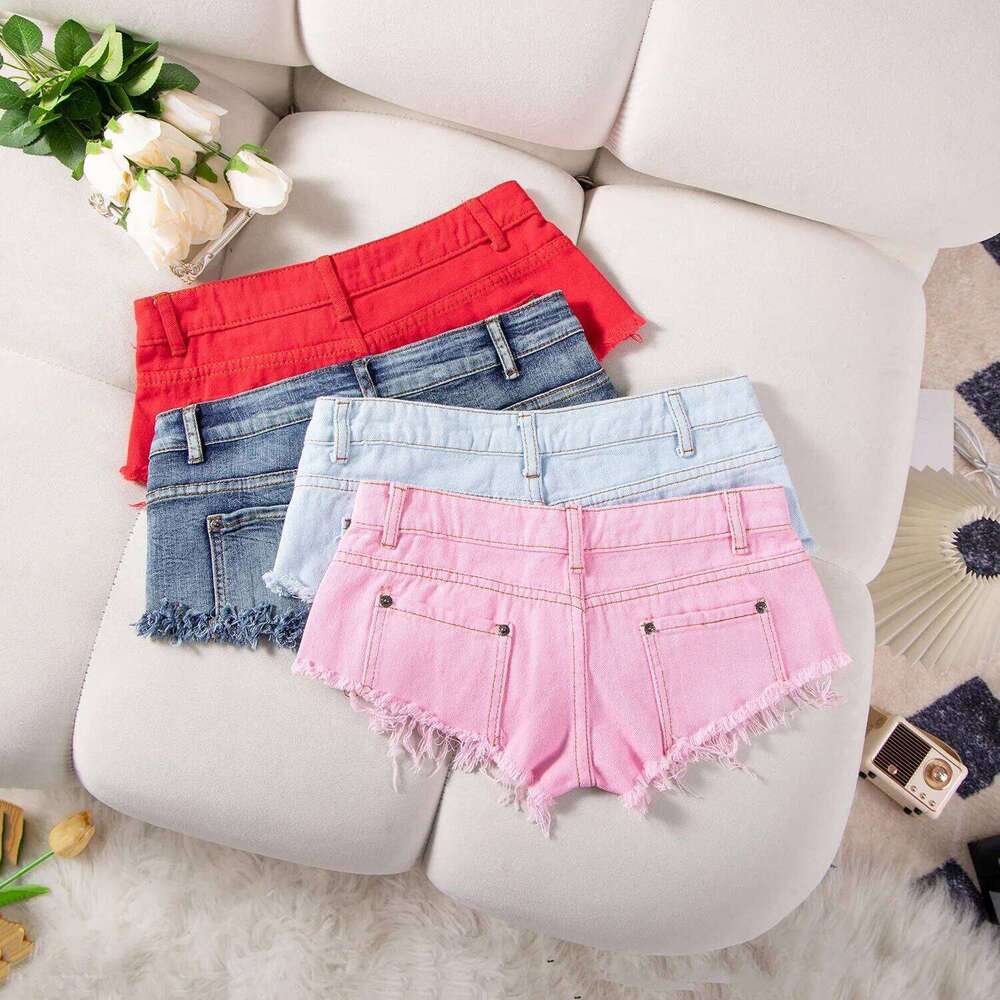 New Summer Fashion Sexy Low Waist Ripped Women's Denim Shorts Hot Pants Jeans Ropa De Mujer XJ260306