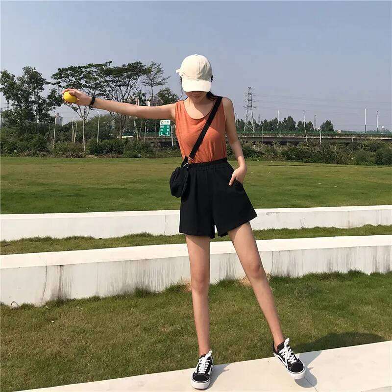 Women Shorts Black 2024 Summer Fashion NEW Casual Clothes Solid color egan Hip hop punk Pocket dropshipping harajuku vintage XJ260306