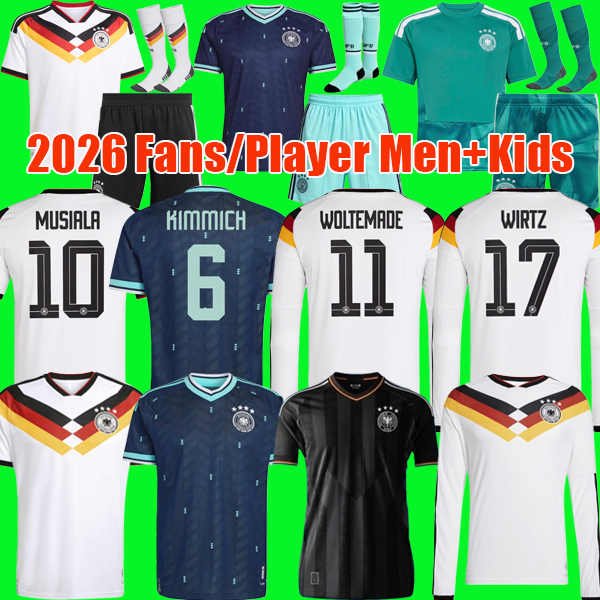 S-4XL MUSIALA 25 56 125 Year Anniversary Germany soccer jerseys WIRTZ PAVLOVIC WOLTEMADE KIMMICH Fans Player 2026 World Cup shirts Men Kids Kit Set