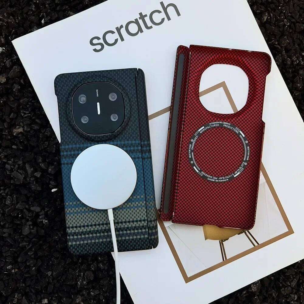 High Quality Carbon Fiber Kevra Phone Case Honor Magic V5 V3 VS3 Ultra Thin For Wireless Charge Hinged Protect Cover H260305