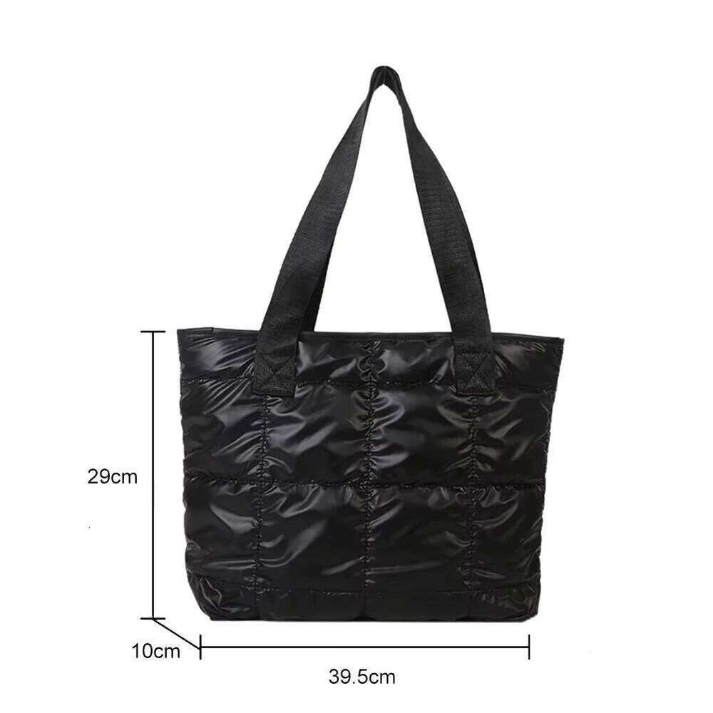 Fashion Ladies Tote Handbags Large Capacity Cotton Padded Shopping Bag Rhombus Portable Handbag Quilted Solid for Leisure Travel XJ260306