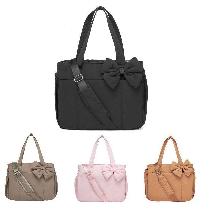 Padded Tote Bag,Large Capacity Women Bow Crossbody Shoulder Bag,Student Commuter Yoga Gym Travel Messenger Bag,Versatile Handbag XJ260306