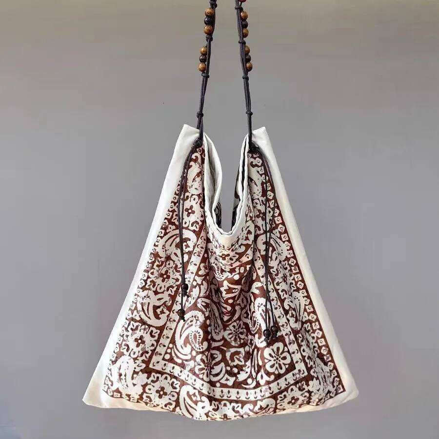 2025 Double-sided Printed Scarf Fabric Single-shoulder Bag Lazy Summer Women's Fashion Handbag Square Silk Soft XJ260306