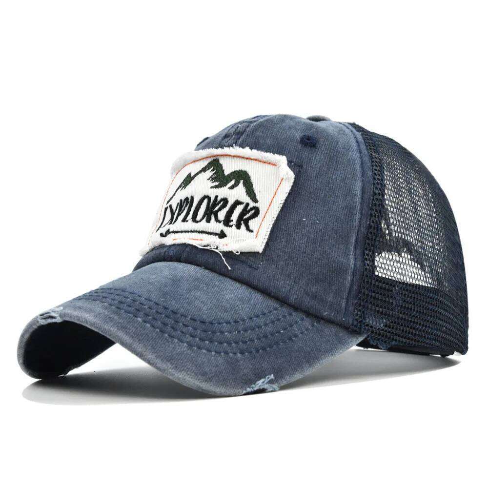 New cloth with large letters embroidered Explorer baseball cap outdoor visor Y260304