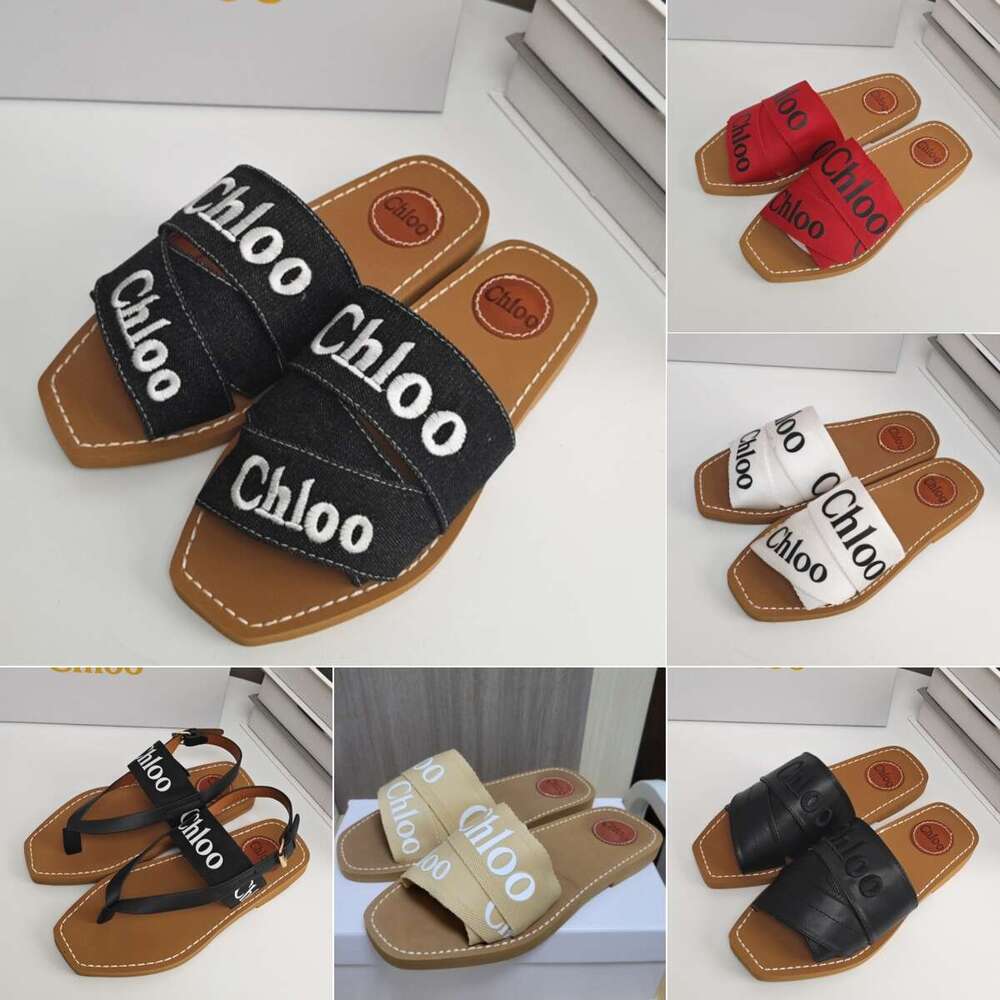 Luxury Sandals Flat Slides Designer Canvas Slippers Womens sandal sandale shoes casual bottom summer flat flip flops women