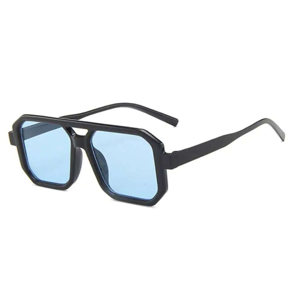 Punk Square Frame Sunglasses Block Glare Street Photos Decoration Driving Eye Protection Black Shades Glasses Z260306