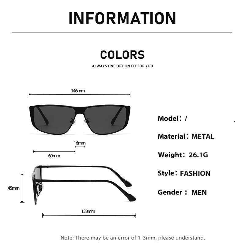 Frame One-piece Fashionable High-end Sunglasses Square Round Faces For Women And Men 2507 Z260306