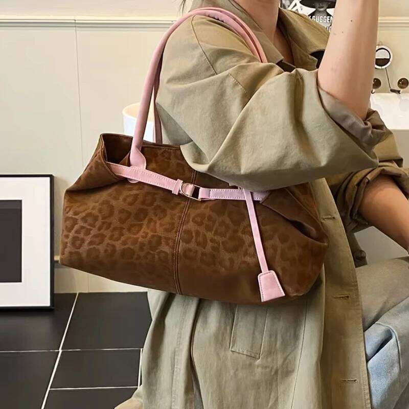 Leopard PU Leather Shoulder Bags for Women 2026 Luxury Designer Brand Trend Tote Bag Females Short Handle Handbags and Purses XJ260306