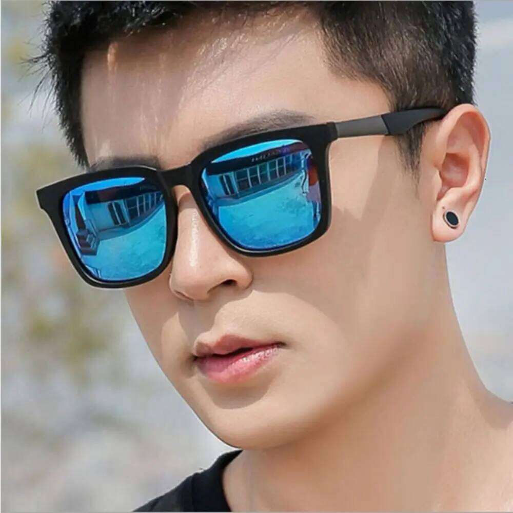Unisex Square Frame Fashionable Plastic Beach Sunshade UV400 Protection Stylish Sunglasses Z260306