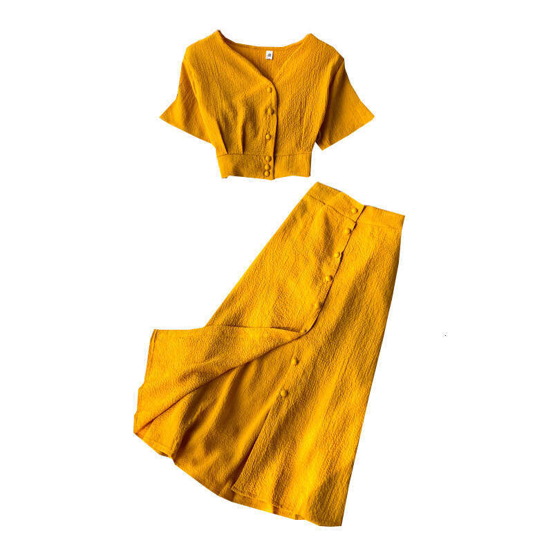 Designer Youth Skirt Set 2026 Spring/Summer New Women's Matcha Avocado Green Fresh Two Piece Set