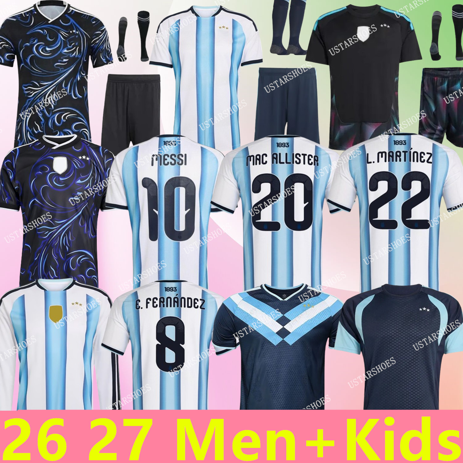 world cup 2026 ARGENtiNA Soccer Jerseys MESSIS DE PAUL J.ALUAREZ 2025 2026 ArgentiNa DYBALA DI MARIA MARTINEZ MAC ALLISTER football shirt home away Player Men Kids kit