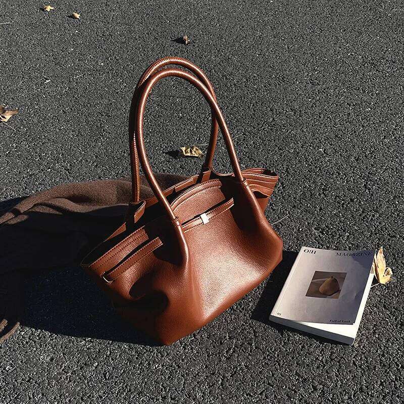 CGCBAG Luxury Brand Designer Shoulder Vintage Women Tote Bag Simple Commuting High Quality PU Leather Ladies HandBags XJ260306