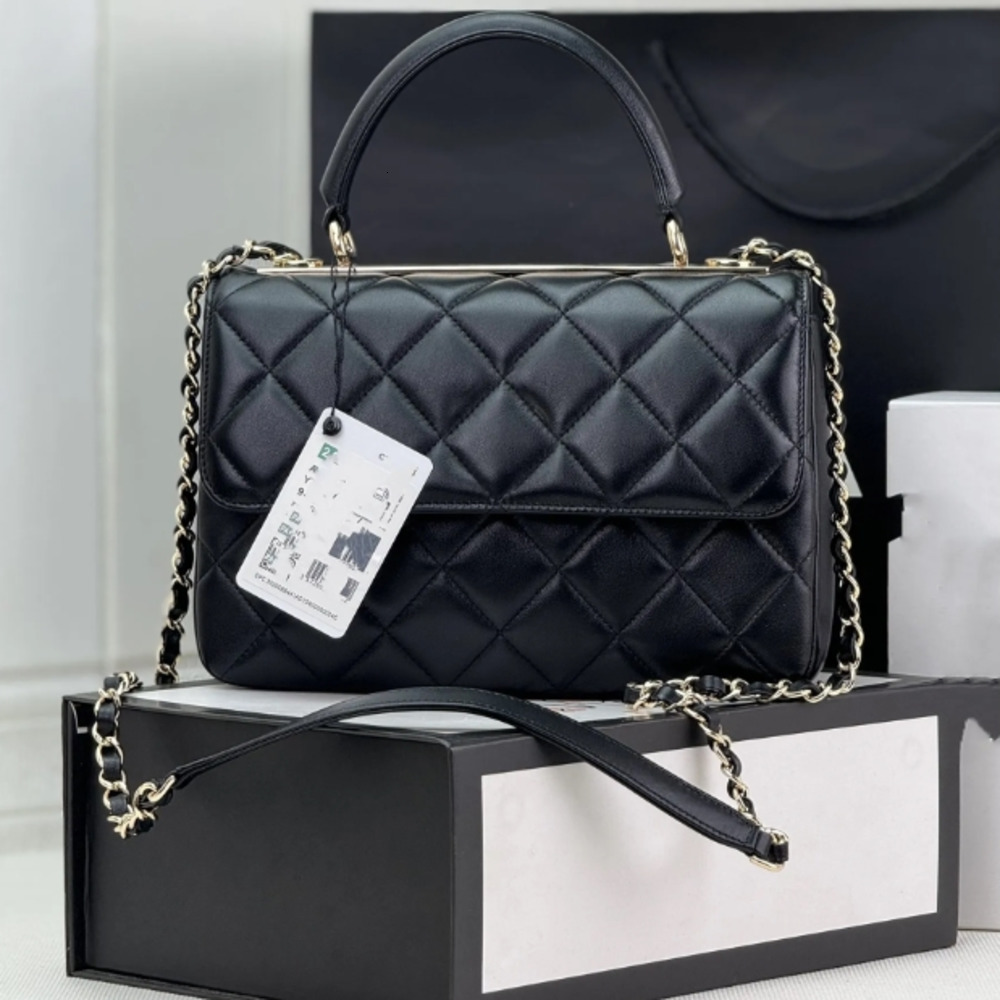 Designer Shoulder Trendy CC 10A Totes Designer Shoulder Brand Luxury bags Crossbody Womens Flip High Quality Girls black Handbag Fashion Little lambskin Chain