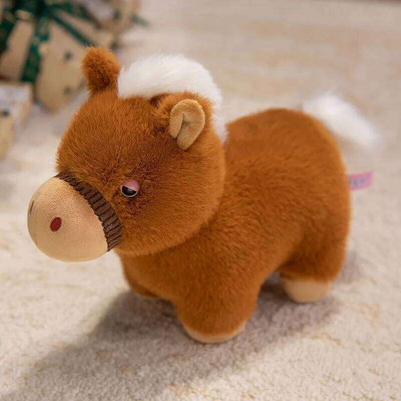 1pcs25cm cute dun pony plush toy child playmate girl companion gift giving comfort doll R260908 - view 6