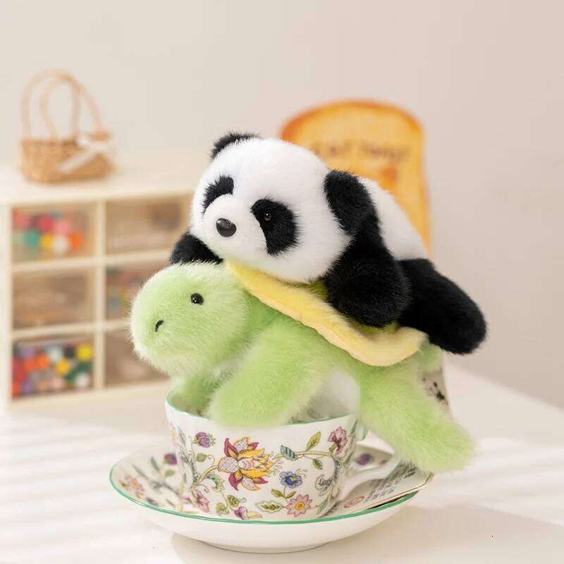 Cute Lying Down Desktop Animals Red Panda Fox Penguin Platypus Cat Otter Set Magnetic Prone Suction Soft Plush Dolls Stuffed Toy R260908 - view 3