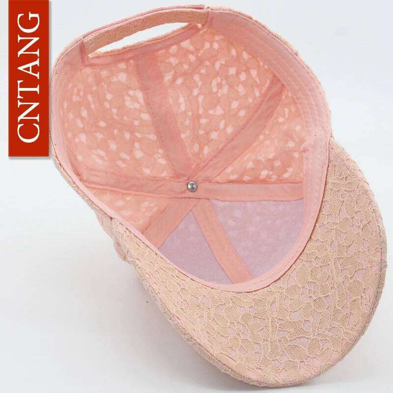 CNTANG Brand Summer Lace Hat Cotton Baseball Cap For Women Breathable Mesh Girls Snapback Hip Hop Fashion Female Caps Adjustable Y260304