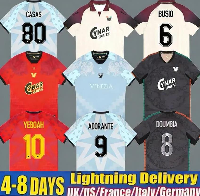 25 26 Venezia FC soccer Jerseys ZAMPANO YEBOAH 2025 2026 Venice Home away DUNCAN BUSIO ORISTANIO Football shirts NICOLUSSI POHJANPALO ELLERTSSON Maglia