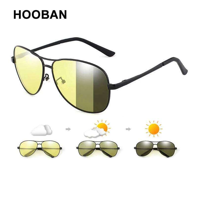 Photochromic Polarized Sunglasses Men Women Classic Pilot Chameleon Sun Glasses Fashion Change Color Fishing Eyeglasses Z260306