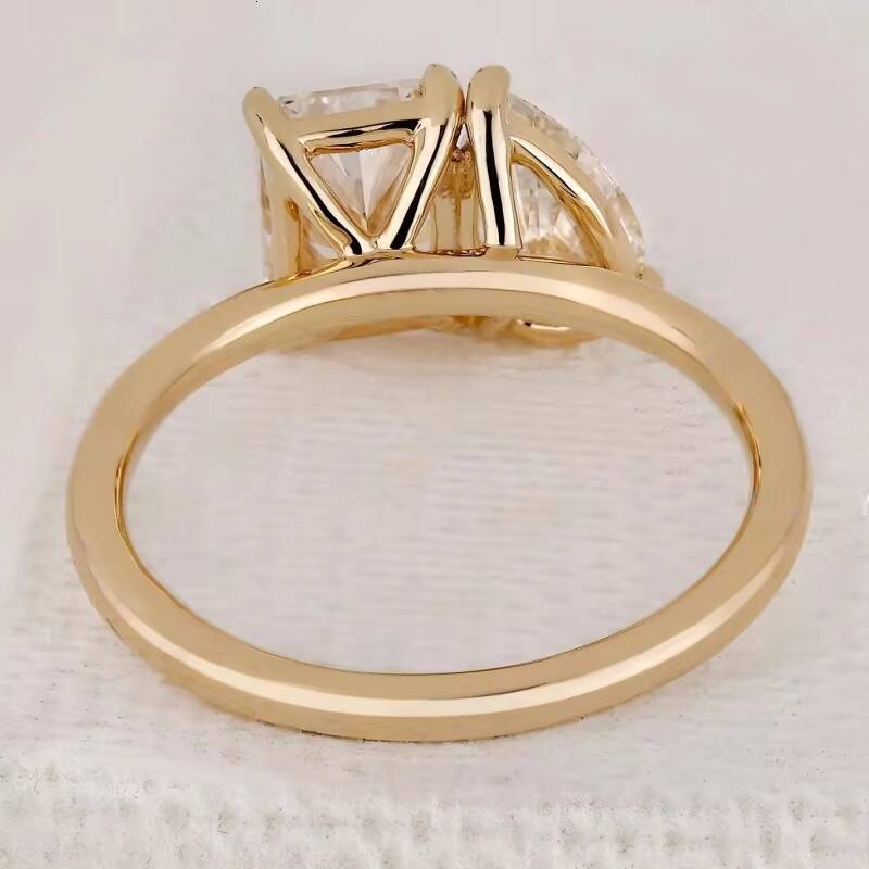 14k 18k Solid Gold Lab Grown Diamond Engagement Ring for Men Women Igi IGI Certified 2ct 3ct Vvs Lab Diamond Jewelry Custom
