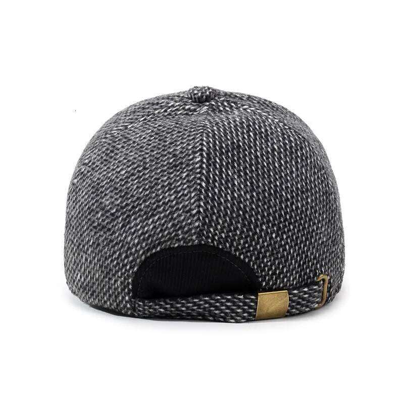 FS Trendy Brown Winter Baseball Cap For Men Vintage Thick Warm Women Earflaps Hats Outdoor Windproof Trucker Hat Casquette Homme Y260304