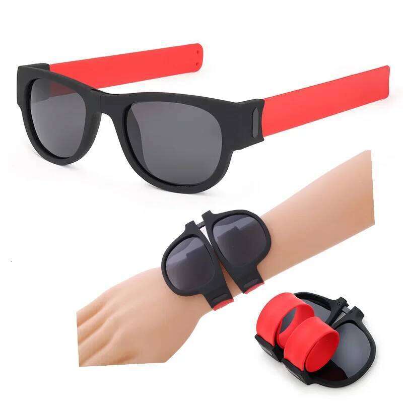 New Sailicone Ring Bracelet Patter Rings Sunglasses Cycling Travel Convenient To Carry Personality Foldable Polarizer UV 400 Z260306