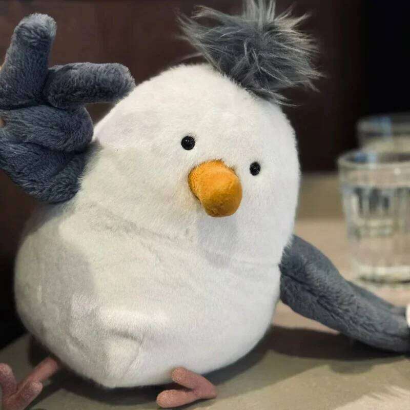 Cute Plushie Seagull High Quality Anime Sea Mew Bird Plush Toys Cartoon Animals Simulation Stuffed Doll Kawaii Pillow Kids Gift R260908 - view 3