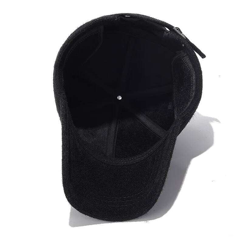 NORTHWOOD Winter Fleece Lined Tweed Baseball Cap with Ear Flaps Unisex Solid Color Men's Trucker Hat for Outdoor Women Warm Caps Y260304