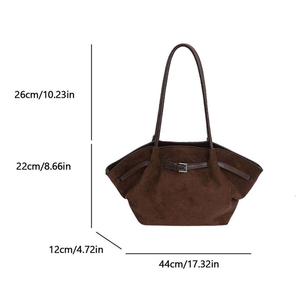 Stylish Retro Solid Color Womens Handbag Shoulder Casual Loop Design Large Capacity Women Tote Bag for Commuting Outings XJ260306