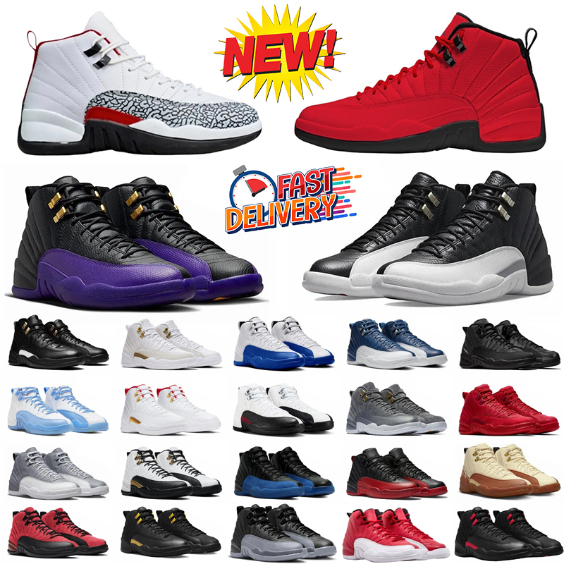 designer Basketball Shoes Houston Oilers 12s Cactus Jack Pure Money Raptors Cement Black Cat Bred outdoor sports sneaker sports chaussures schoenen 36-45