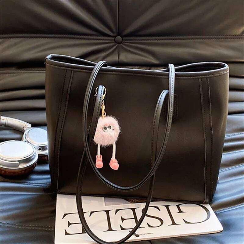 Solid Color PU Leather Women's Handbag, Versatile Korean Single Shoulder Underarm Bag, Temperament Tote Bag for Women Daily Use XJ260306