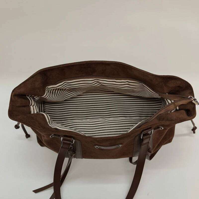 Autumn/Winter Suede Large Capacity Shoulder Crossbody Tote Bag XJ260306