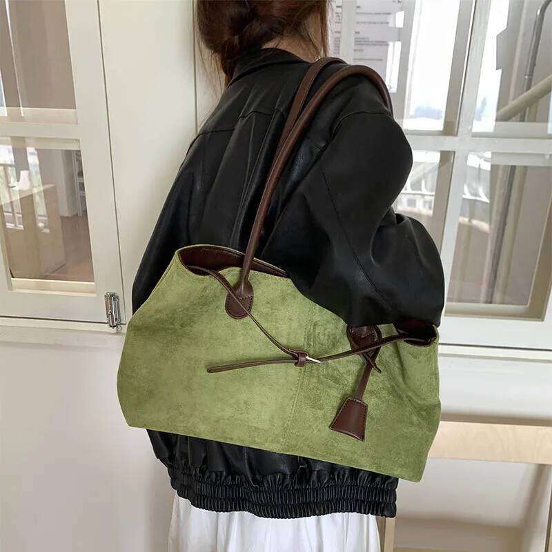 LEFTSIDE Women's PU Leather Shoulder 2025 Winter New Fashion Retro Underarm Bag Luxury Brand Designer Handbags Tote Bags XJ260306