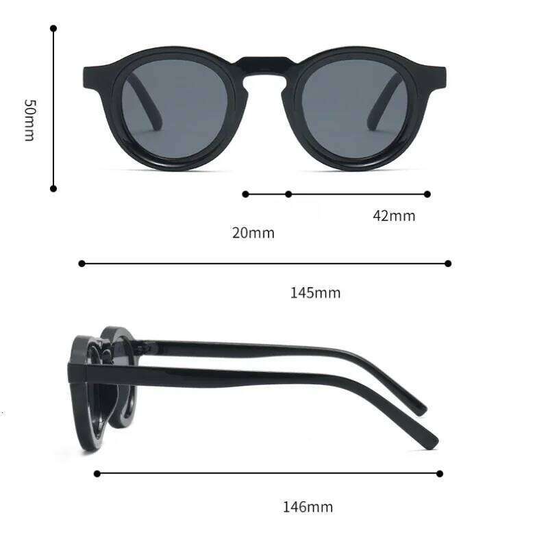 Round Retro Small Frame Premium Sunglasses UV400 Women and Men Fashion Trend UV Protective Shades Eyeglasses Outdoor Travel Z260306