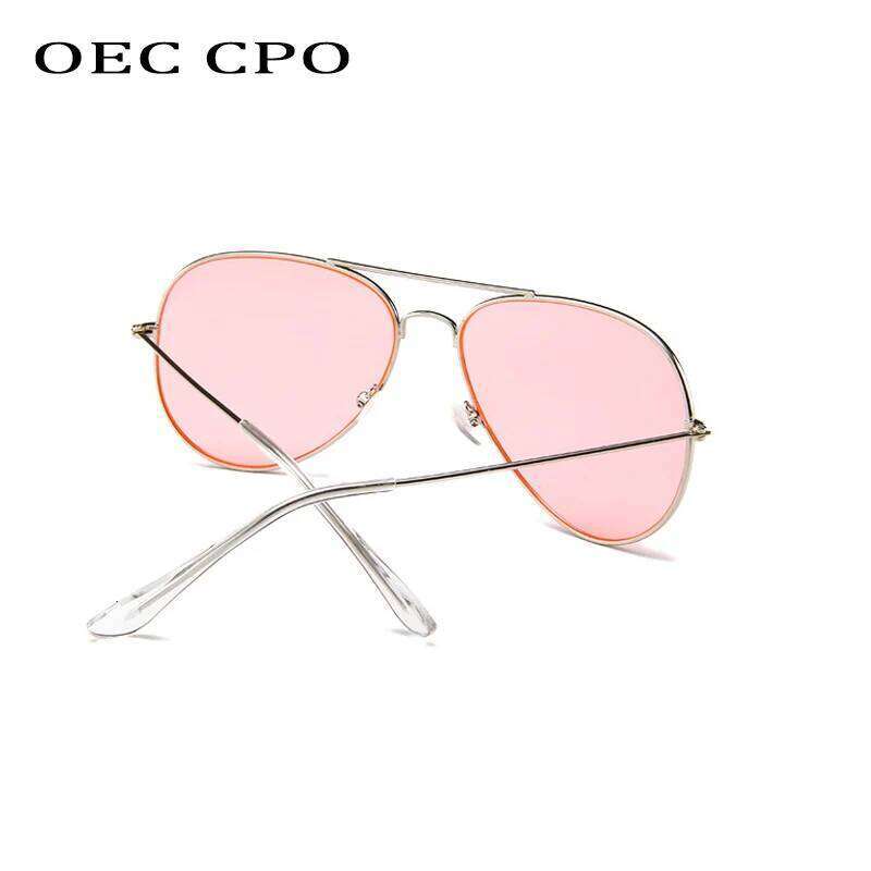 Fashion Clear Color Pilot Sunglasses Brand Pink Blue Lens Sun Men Women Outdoor Glasses O644 Z260306