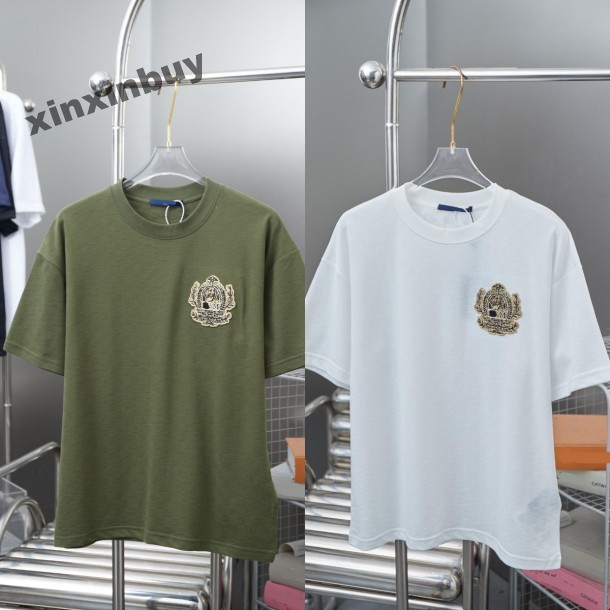 xinxinbuy Men designer Tees shirts checkerboard letter print paris long sleeve women black blue khaki M-2XL