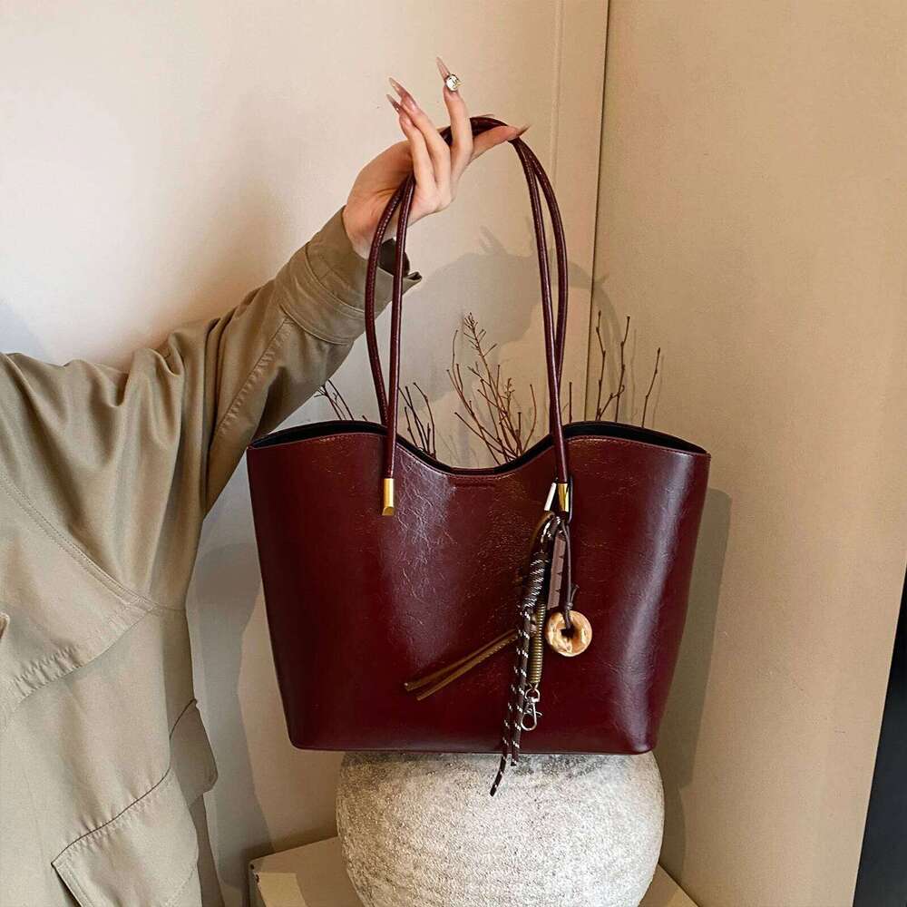 Women PU Leather Solid Color with Zipper One Shoulder Armpit Bag Large Capacity Handbag for Dating School Shopping XJ260306