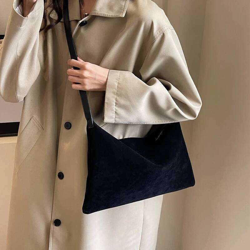 Vintage Fashion Crossbody Bags For Women Soft Suede Messenger Hobo Bag Big Capacity Shoulder Totes 2024 Designer Handbags Luxury XJ260306