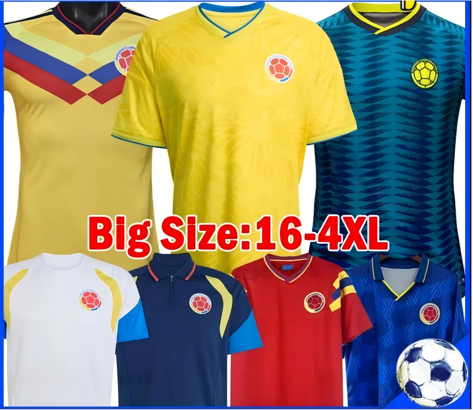 XXXL 4XL 25 26 Colombia soccer jersey SUAREZ LUIS DIAZ QUINTERO 2025 2026 Women Player Version JAMES J.LERMA columbias Retro 1994 2001 14 Men Football Shirts Kids kits