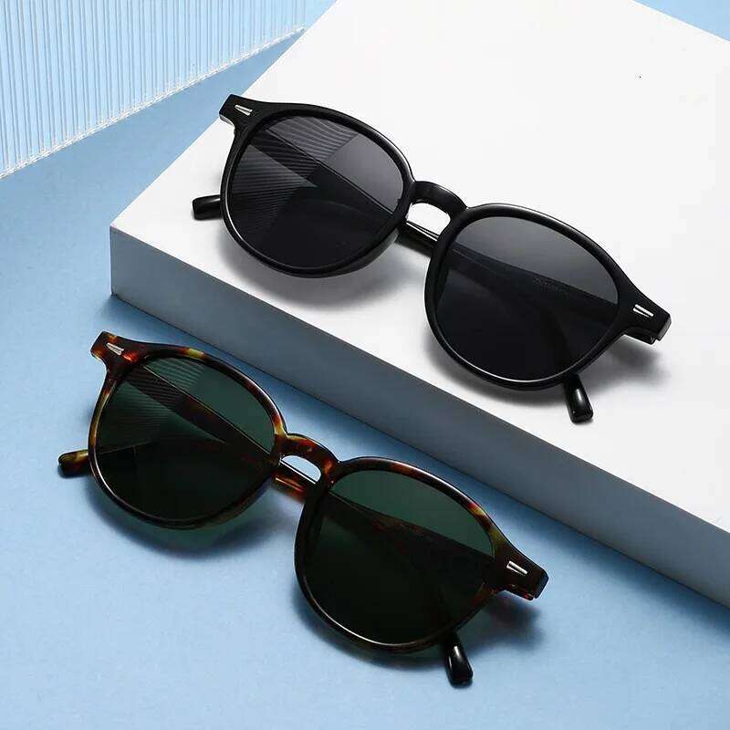 Fashion Vintage Round Sunglasses Man Women Fishing Driving Luxury Sun Glasses Anti-Glare Retro Beach Shades UV400 Eyewear Z260306