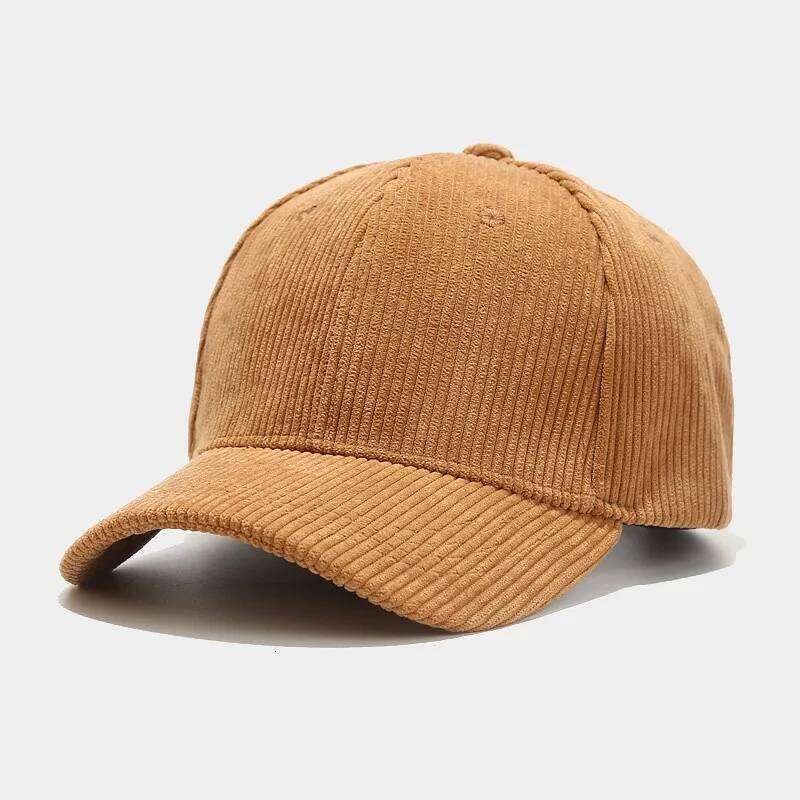 Men's Women's Autumn Winter Corduroy Caps Ribbed Striped Solid Baseball Cap Male Female Curved Brim Visor Hats Y260304