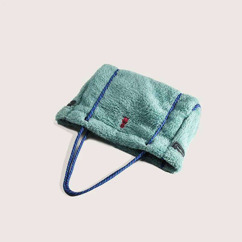 Luxury Soft Plush Tote Rope Handle Shoulder Bag Large Faux Fur Handbag Winter Warm Fluffy Shopper Bags for Women 2021 New XJ260306