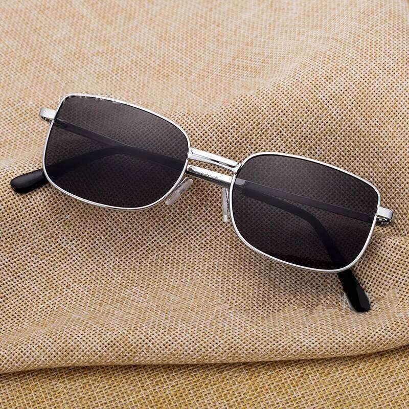 High-end men's gentleman square sunglasses for men black brown Z260306