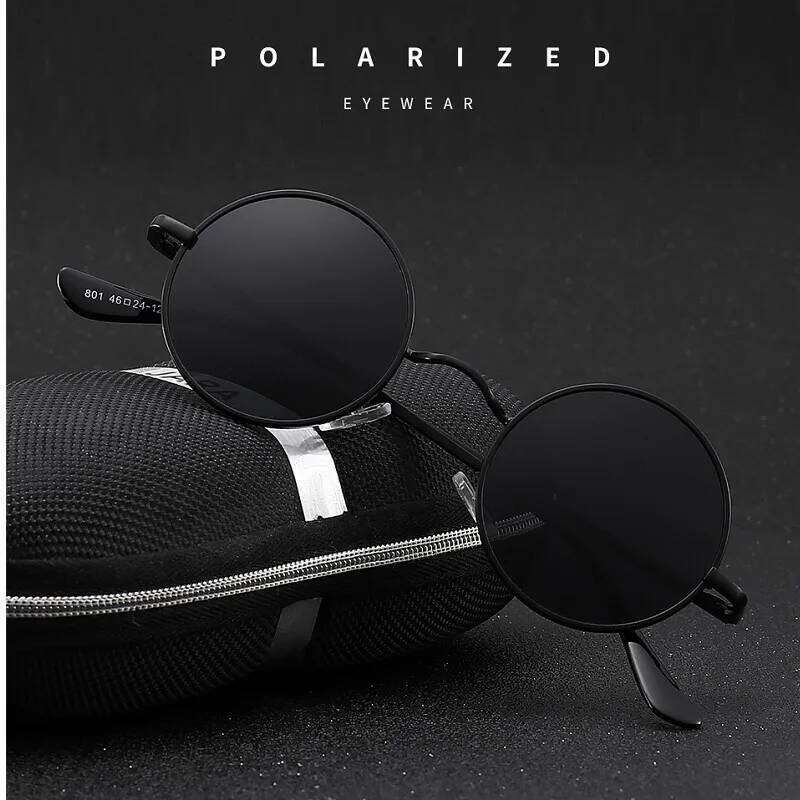 Round Polarized Sunglasses Men Women Retro Sun Glasses Male Female Brand Frame Eyewear Driving Eyeglasses UV400 Z260306