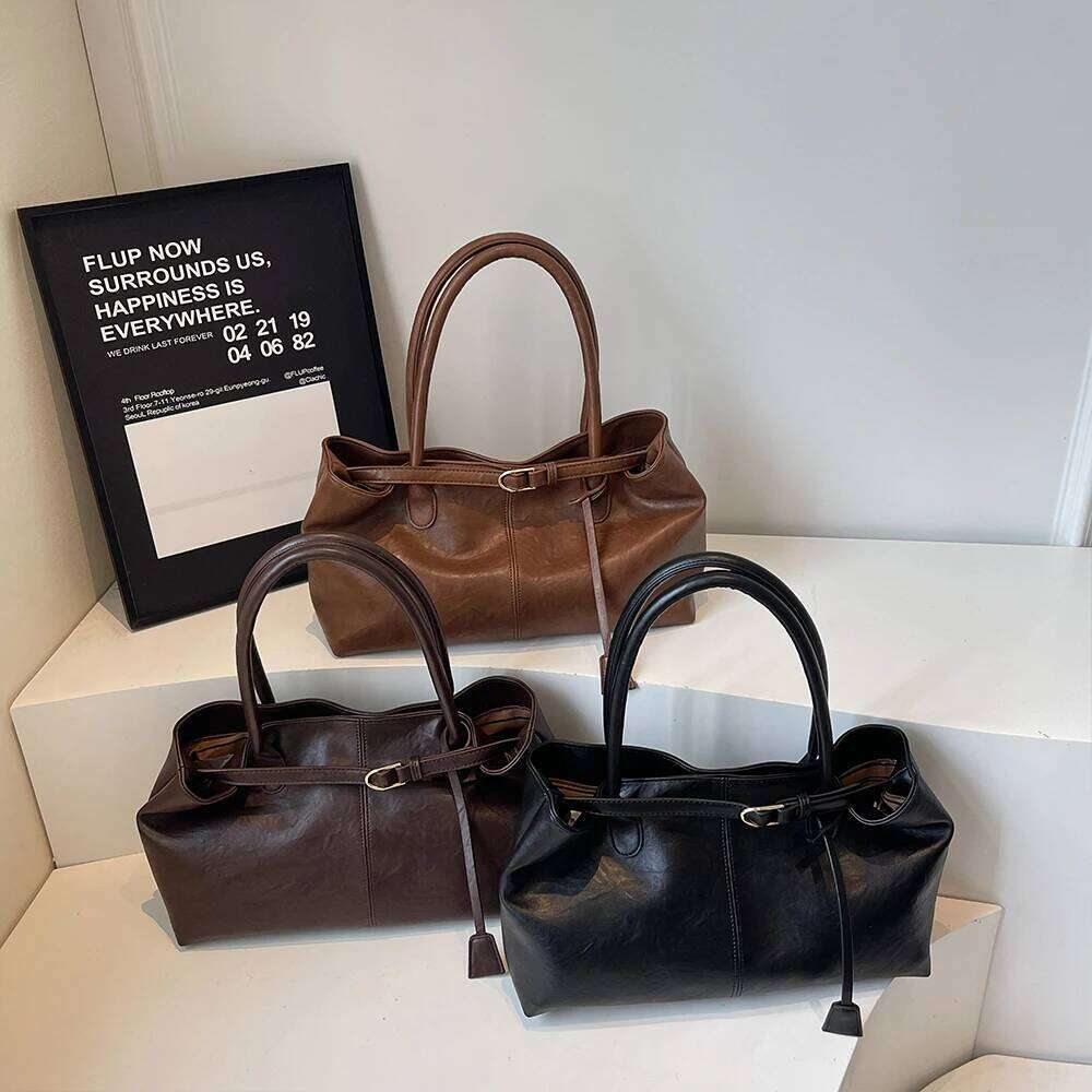 Ladies' Retro Large-Capacity New Autumn and Winter Niche Design Single Shoulder Underarm Casual Work Commute Bag XJ260306