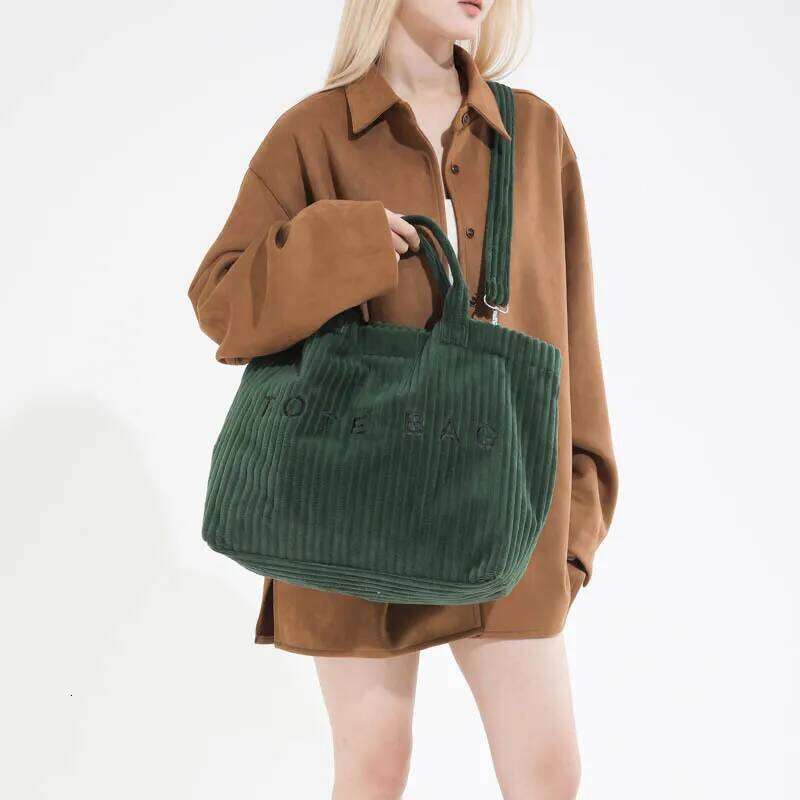 Spacious Corduroy for Women New Large Capacity Handbag Lady Commuter Shoulder Bag High Quality Texture Chic Laptop Tote XJ260306